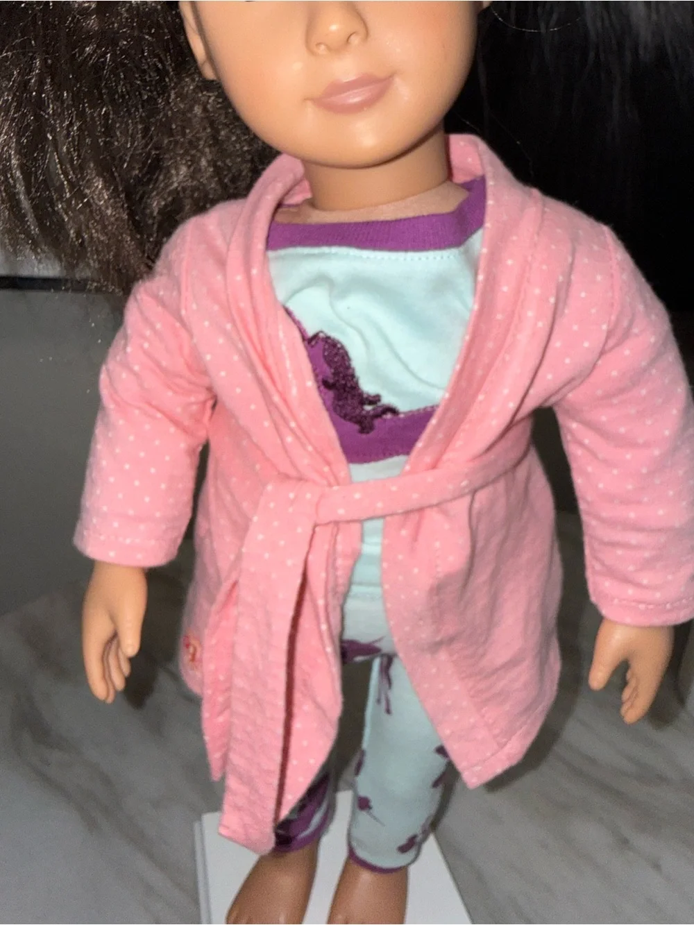 Our generation doll in horse PJ’s & robe